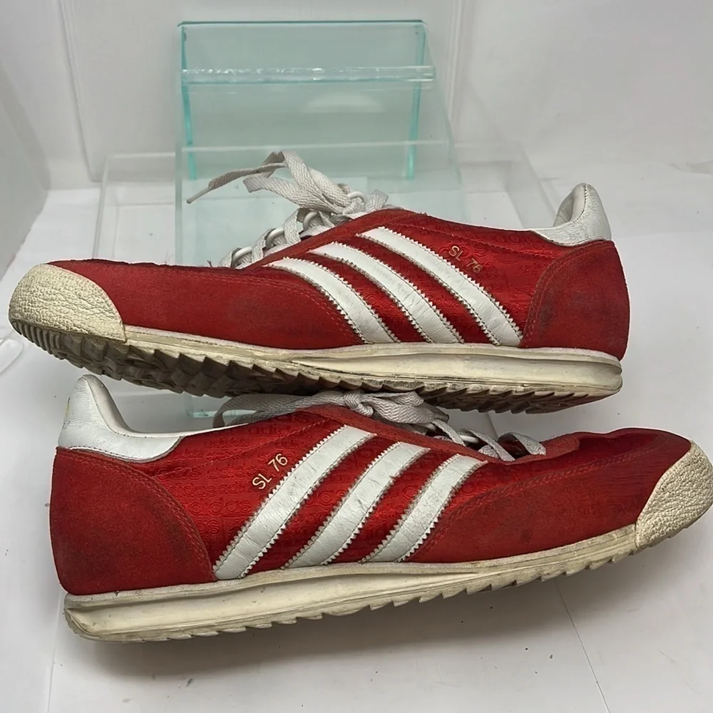 Men’s Adidas Sz 9 Red White SL 76 Munich 72 Rare 2008 Samba Athletic Track Shoes